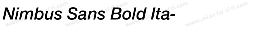 Nimbus Sans Bold Ita字体转换